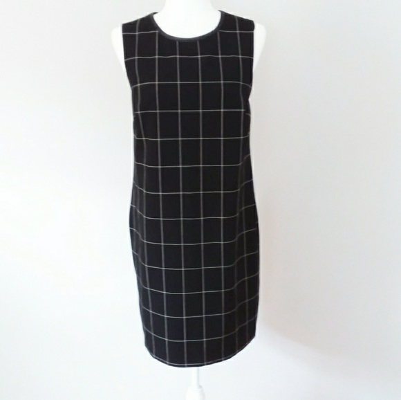 Ralph Lauren Dresses & Skirts - Ralph Lauren Black/White Check Leather Trim Dress